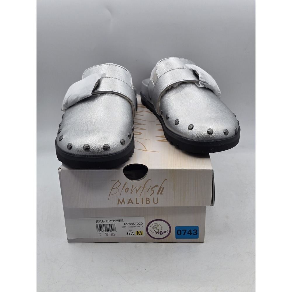 NIB Blowfish Malibu Women's Skylar Cozy Clogs - Color Pewter - Sie 6.5M